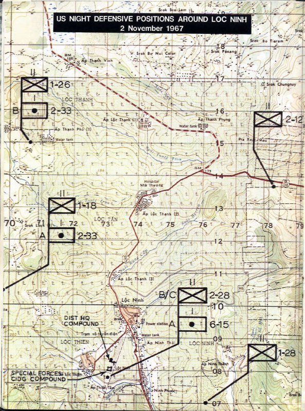 Map of Battle of Loc Ninh 1967