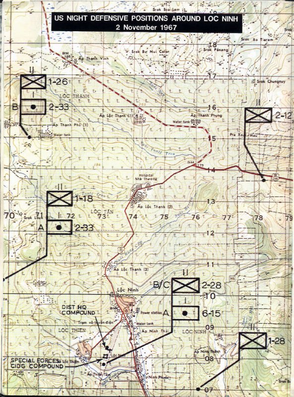 Map of Battle of Loc Ninh 1967