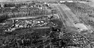 PICTURE: CIDG Compound and Loc Ninh Airstrip with A Battery, 6th Battalion, 
